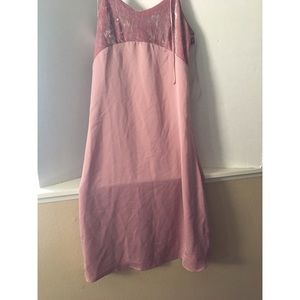 NWOT Lovefire satin pink crushed velvet slip dress